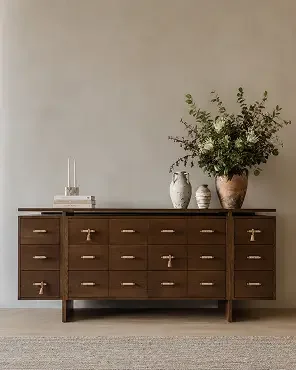 Amaryllis Leather 12 Drawer Dresser