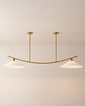 Leo 2-Light Aged Brass Pendant Light