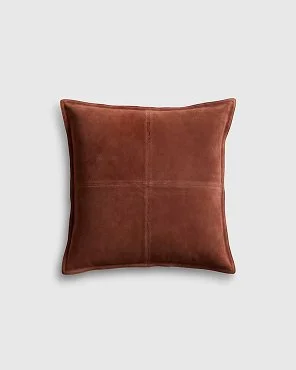 Pieced Suede Pillow Cover