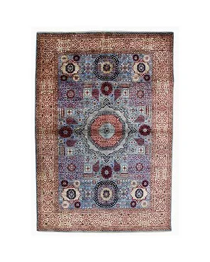 Hand-Knotted Silver And Grey Area Rug