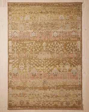 Wool Pile And Hand-Knotted Area Rug