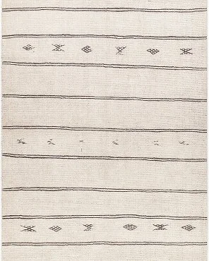 Rivi Ivory/Black Machine Woven Rug
