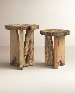 Solid Wood Nesting End Table