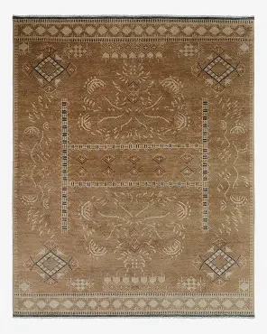 Hand-Knotted Wool Rug 5' x 8'