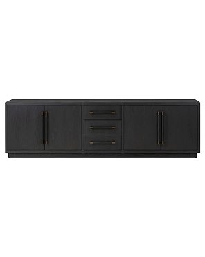 Modern Classic Black Wood Media Console