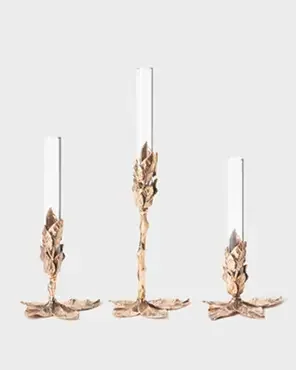 Foglie Bud Vase Bronze Natural by Osanna Visconti