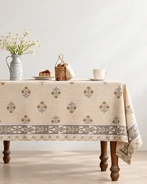Vintage French Pattern Tablecloth, Rectangular ,71x55