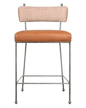 Terra Leather & Tweed Counter Stool