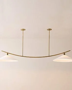 Leo 2-Light Aged Brass Pendant Light