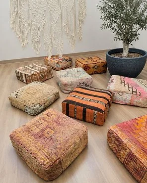 Set of Beni Ourain Berber Ottoman
