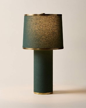 Green Linen Table Lamp