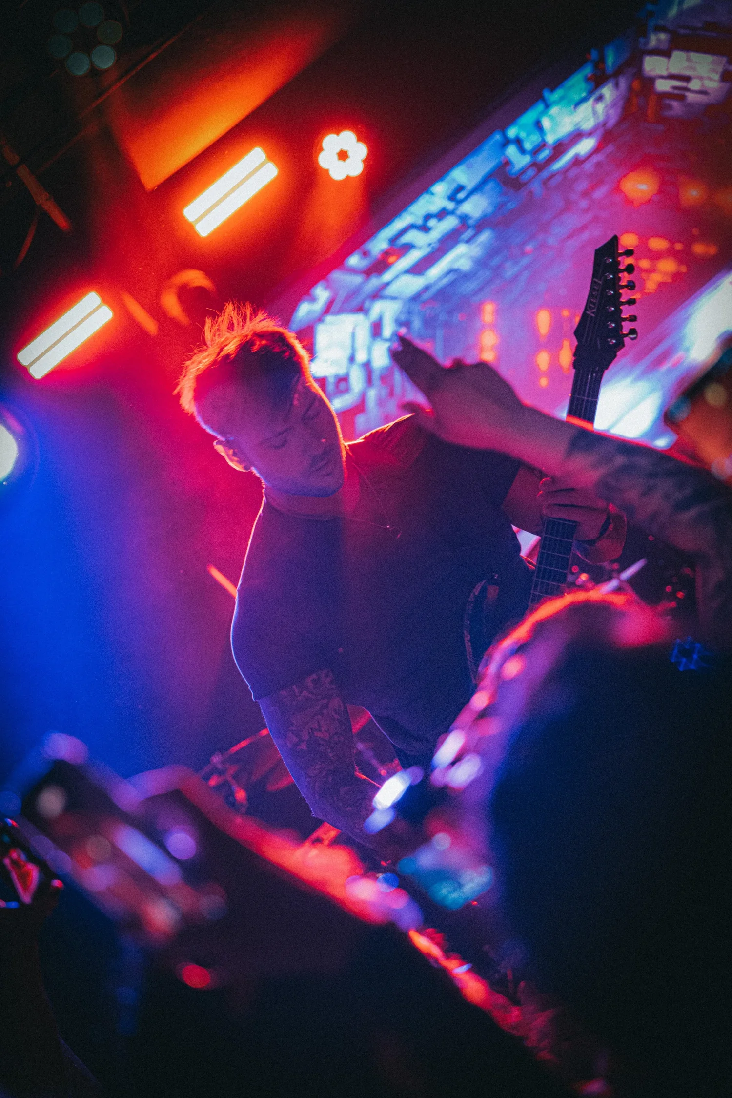 Melrose Avenue band member performing during an energetic live show