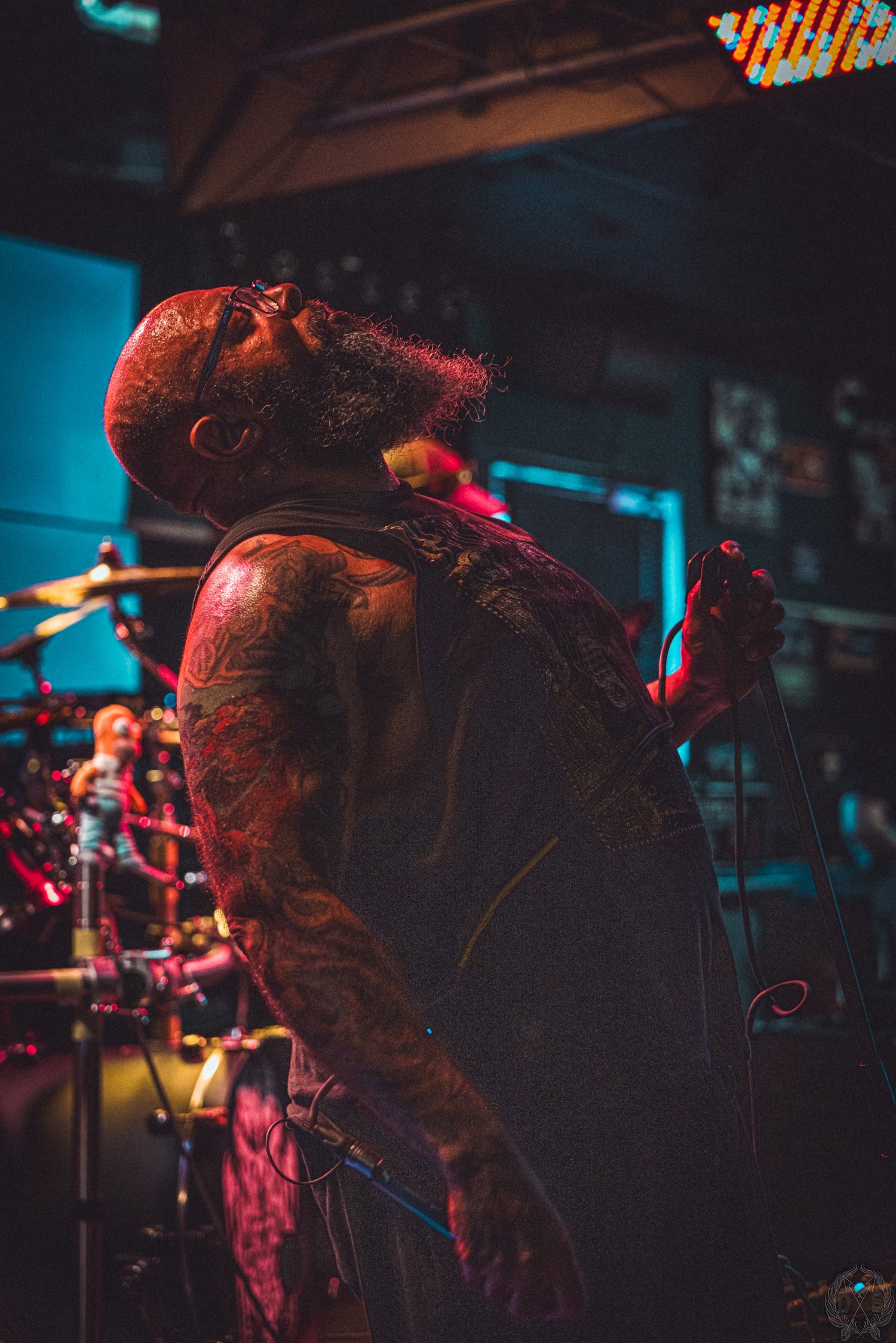 Chronepsis band member performing during a live show