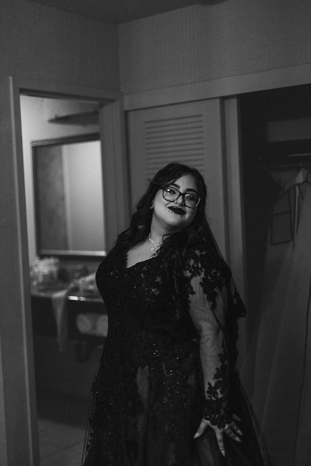 Candid moment captured during a wedding or special event