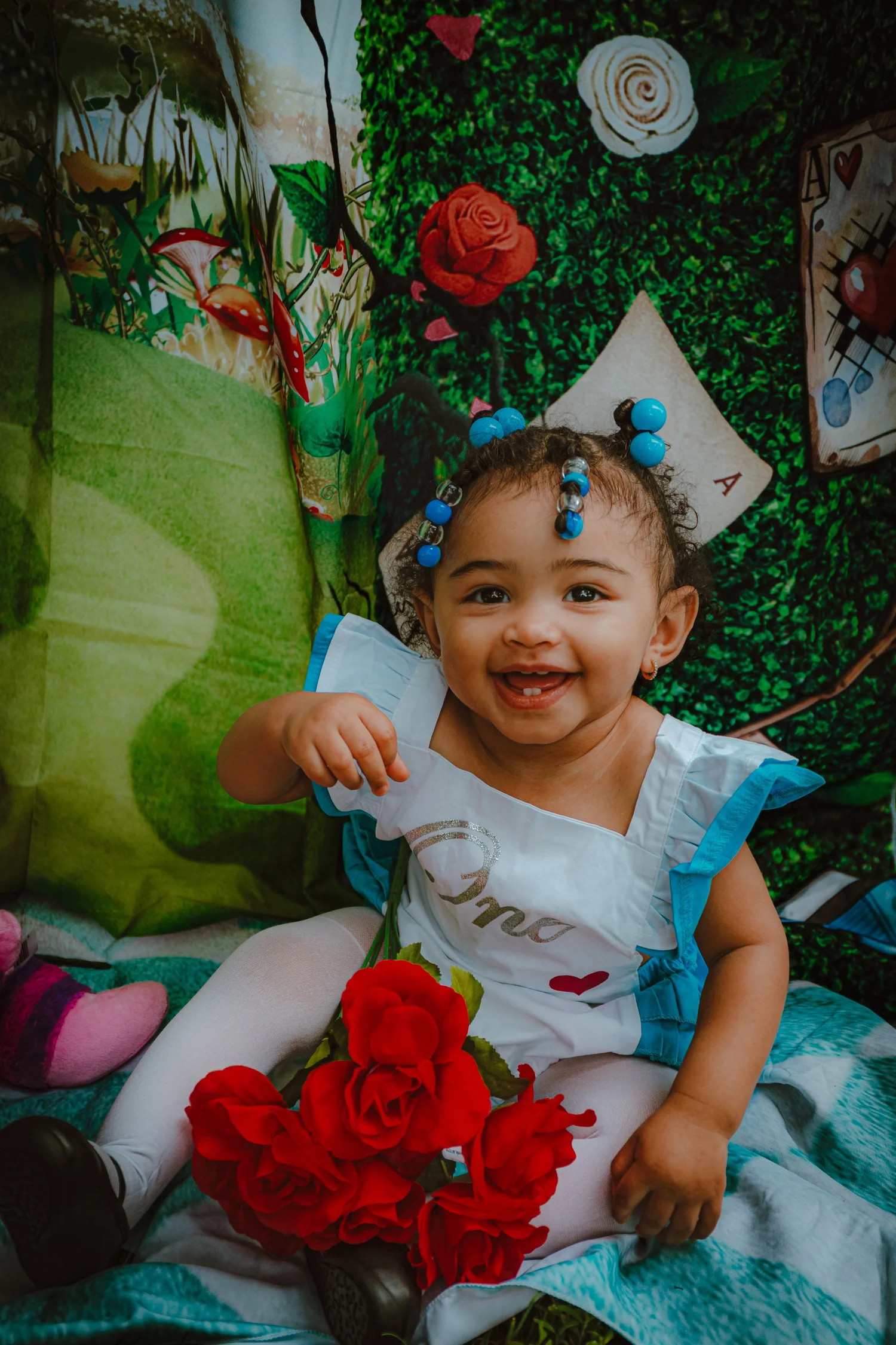 Child featured in a creative portrait session
