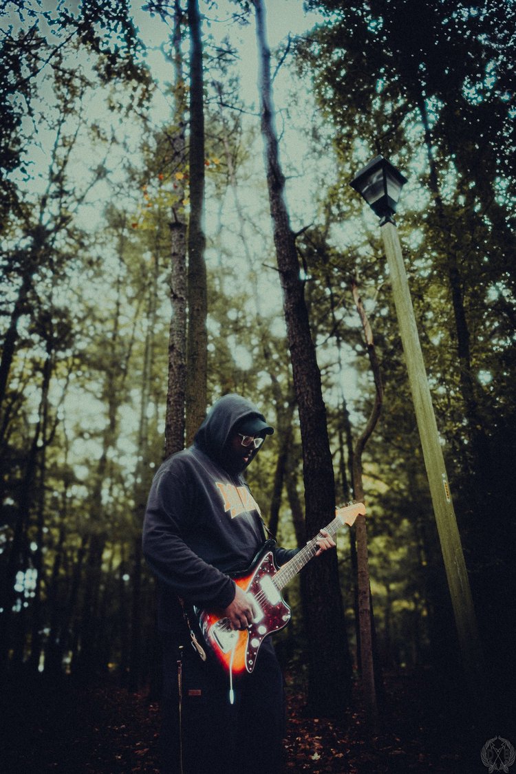 Blood Roses photographed during a dark band promotional portrait session