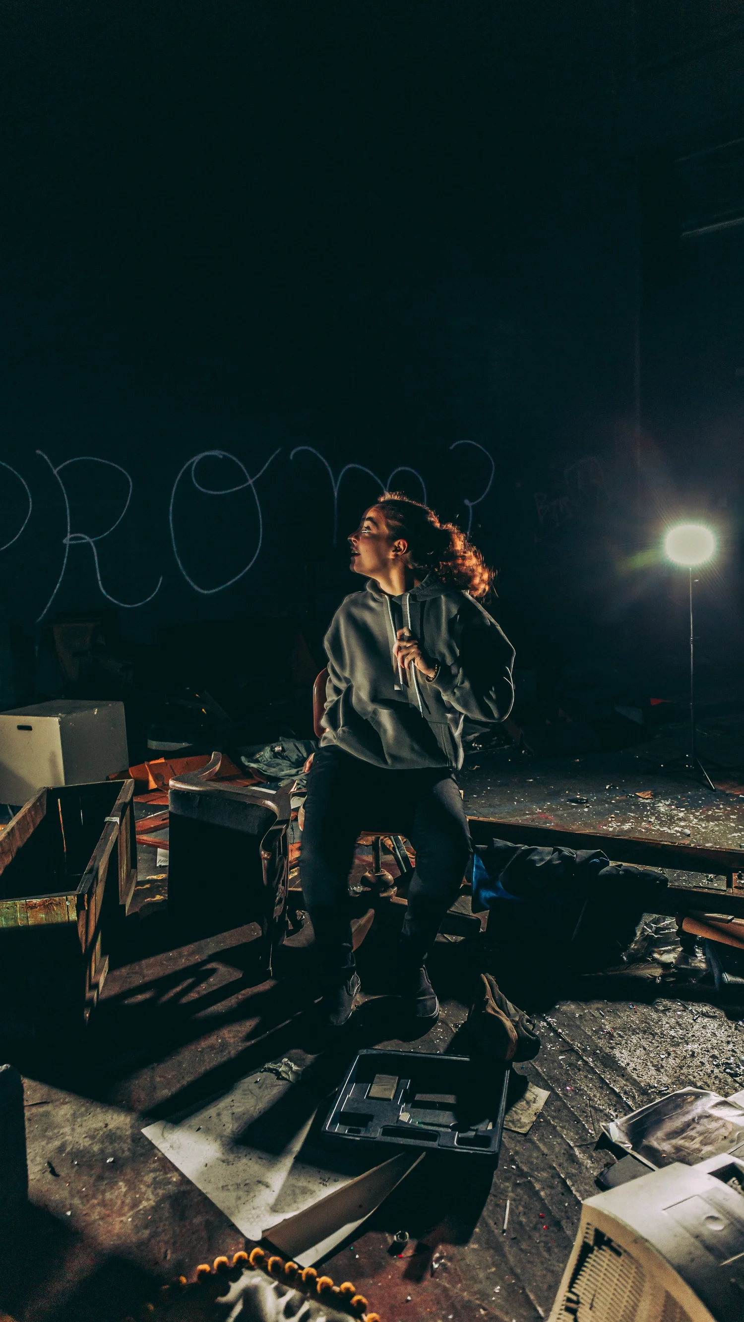 Moody solo portrait with dramatic lighting