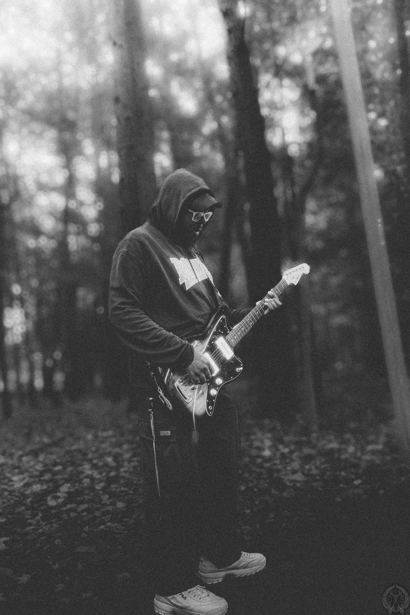Blood Roses posing during a moody band and artist promo session