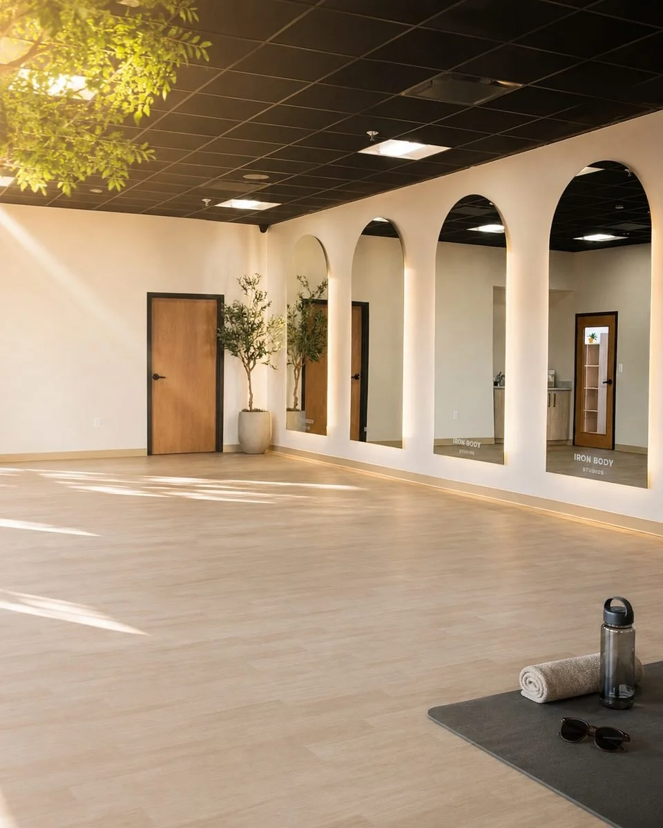 Sunlit studio room at IronBody Studios