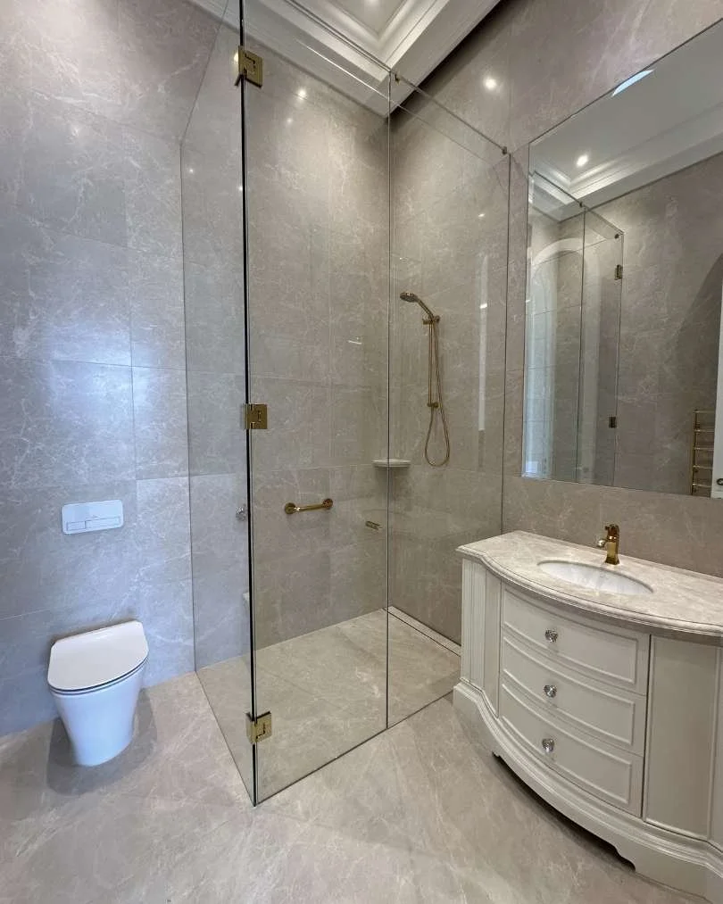 Shower glass protected with EnduroShield by NanoFlex Coatings in Melbourne
