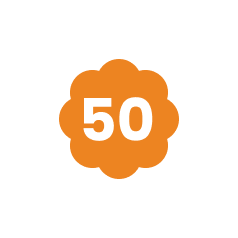 Icon for 50 years in business