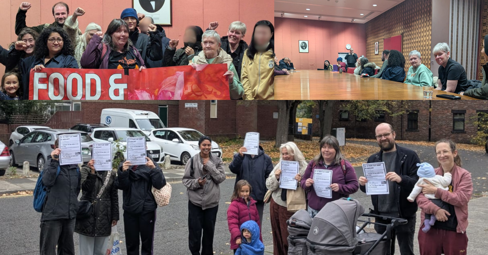 Residents and organizers at Breamish House