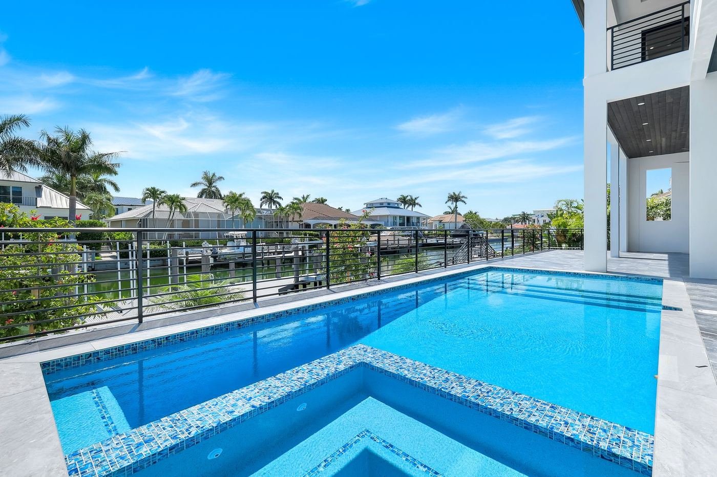 Pool and spa at the Orchid Court Residence on Marco Island