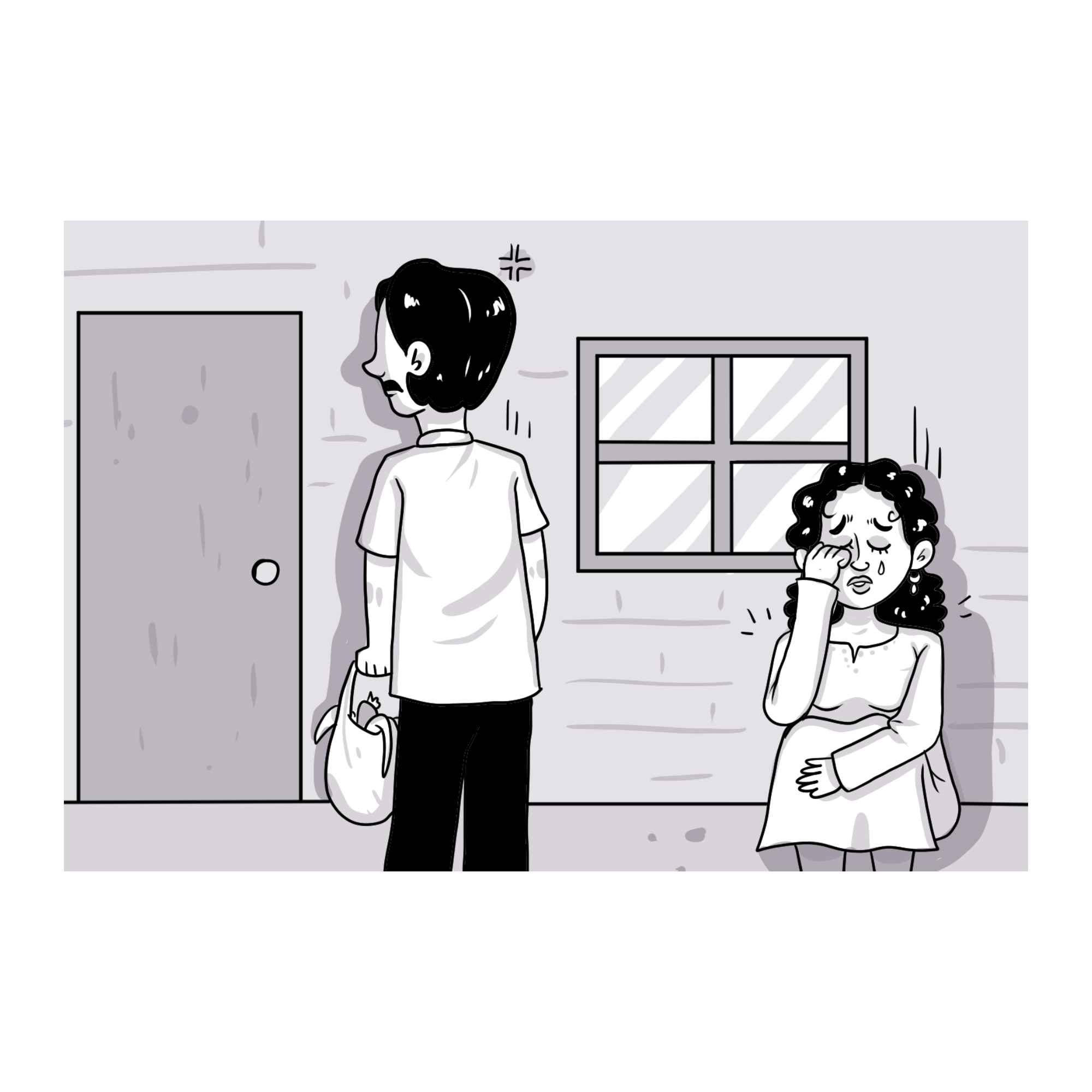 Domestic violence illustration