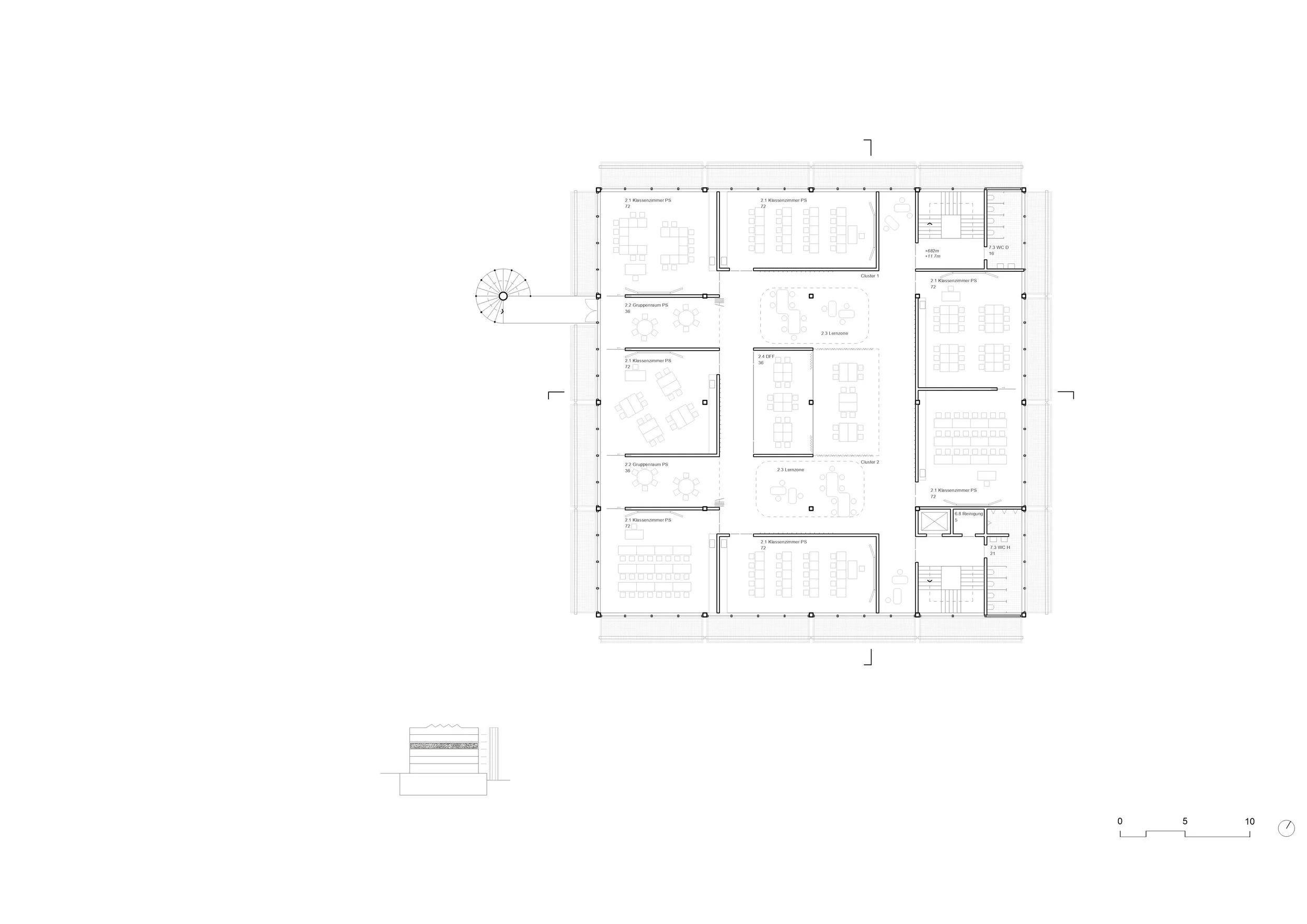 Grundriss 3. Obergeschoss - Primarschule