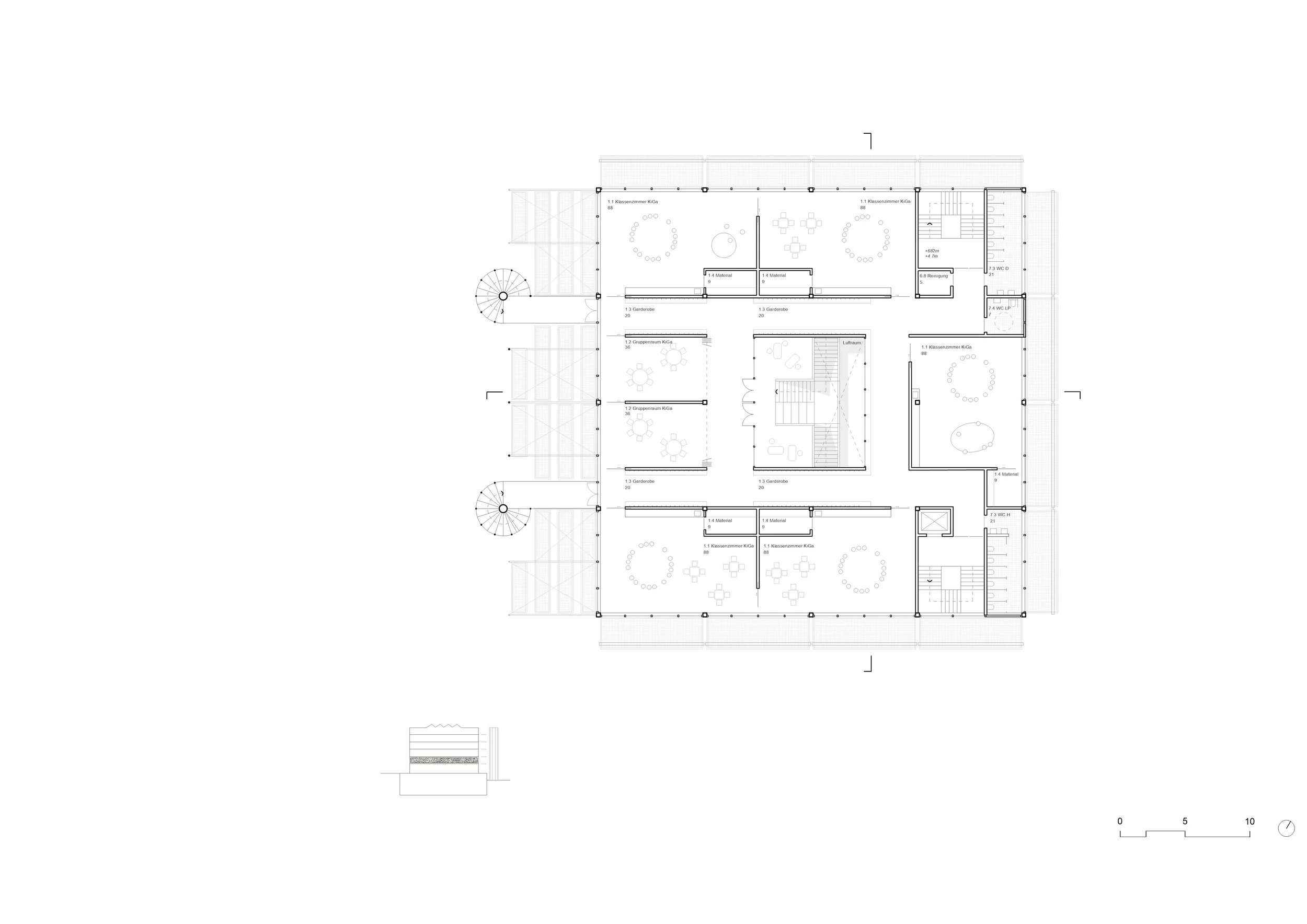 Grundriss 1. Obergeschoss - Kindergarten