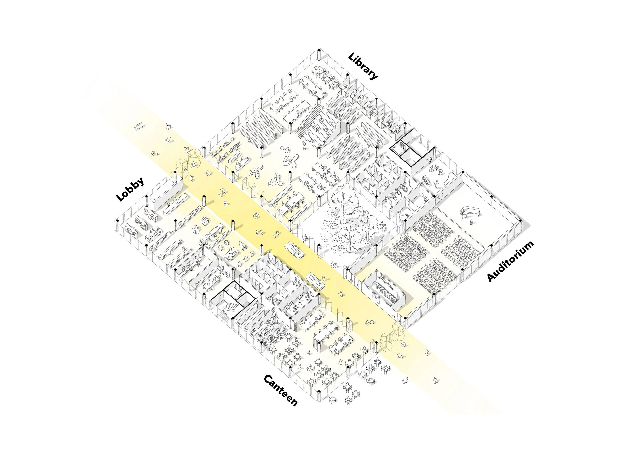 Erdegeschos Axonometrie