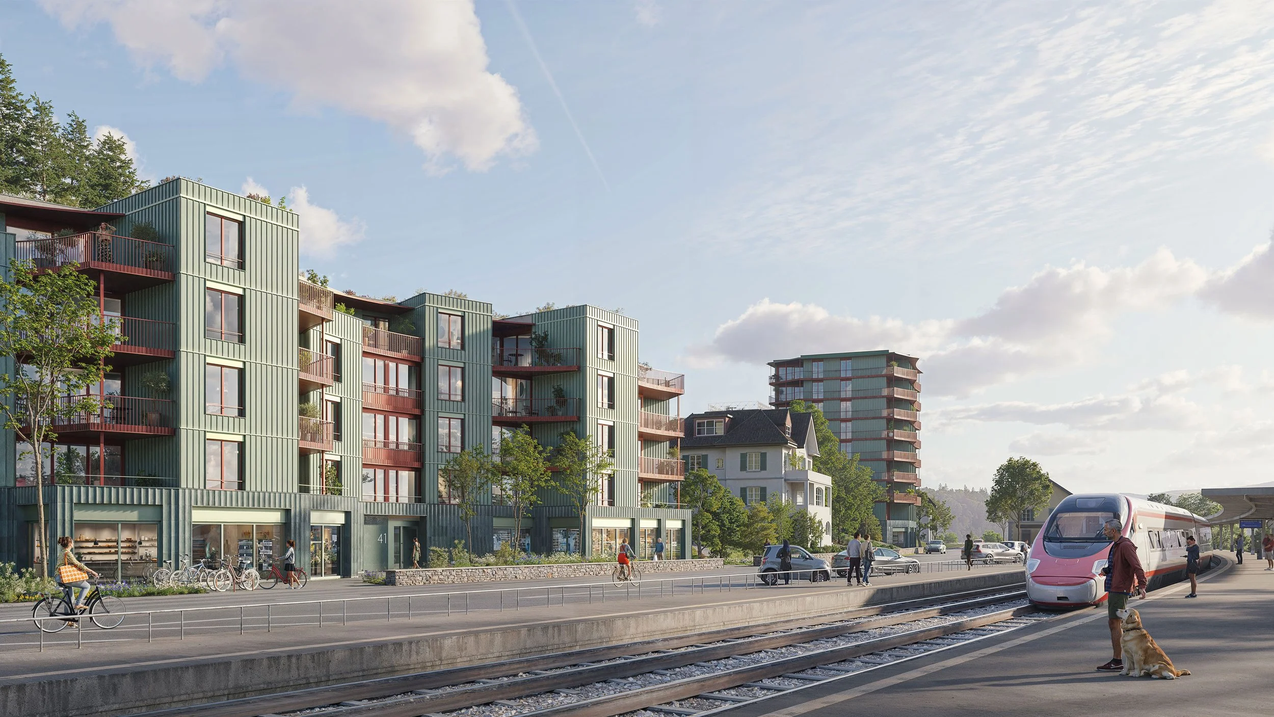 Perspektive aus dem Bahnhof