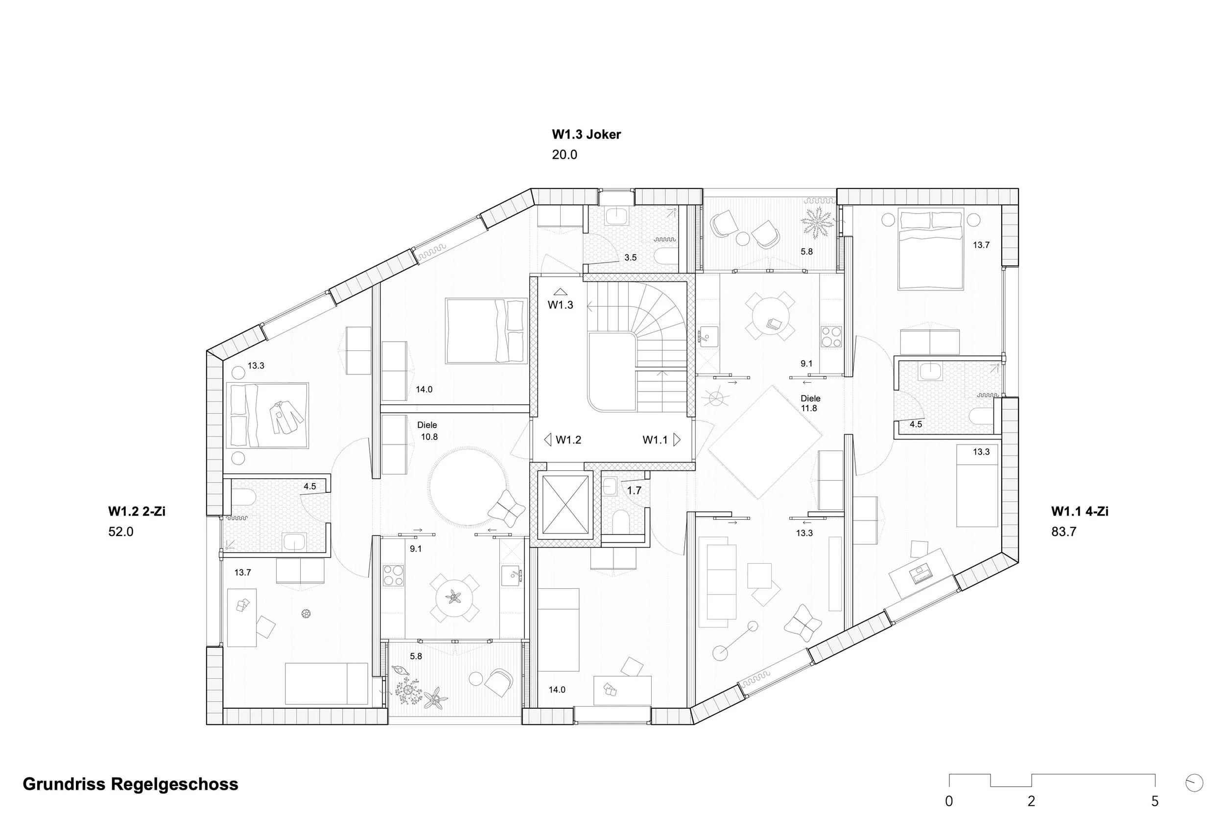 Grudriss Regelgeschoss