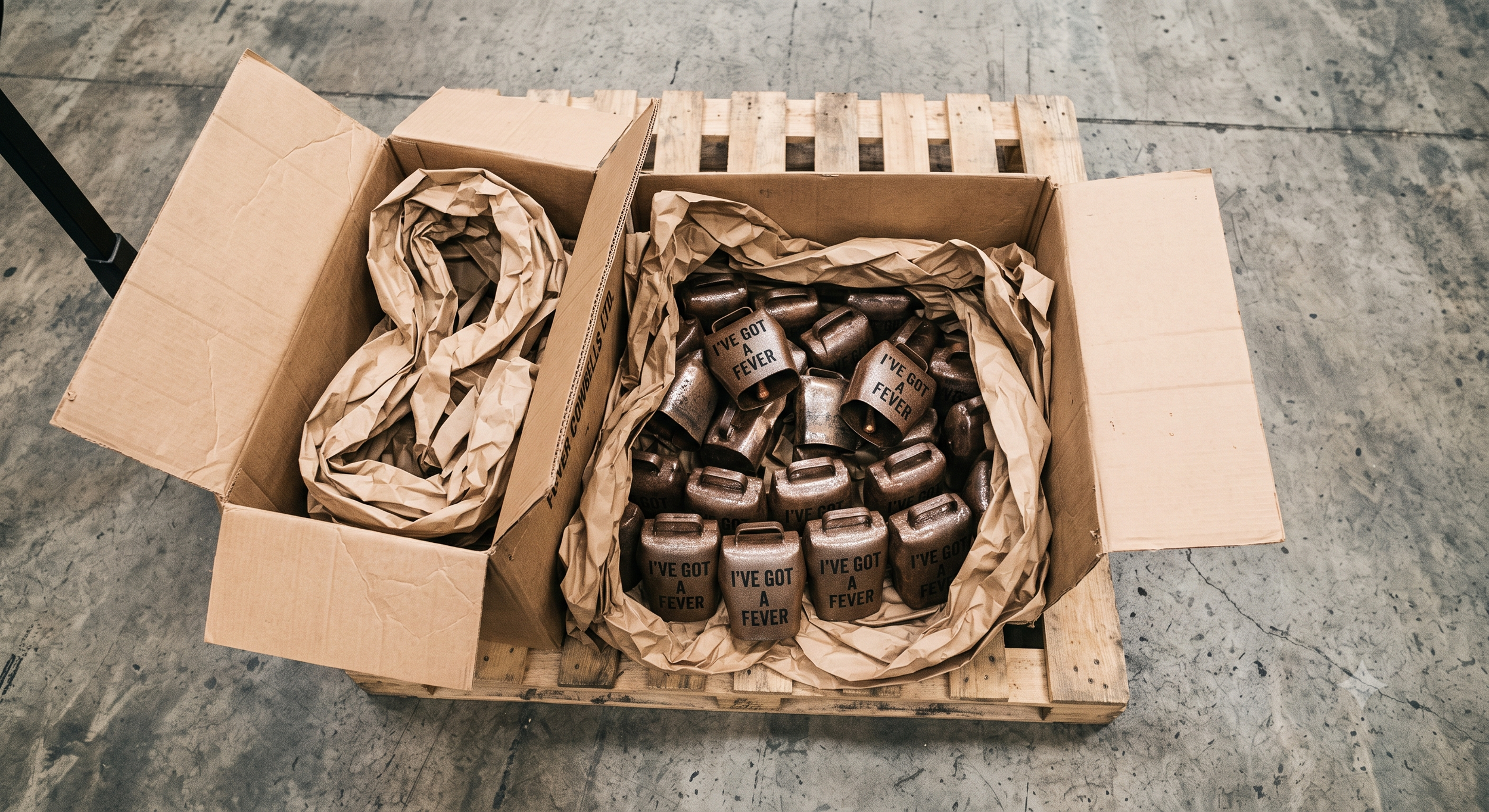 Kraft void-fill paper crumpled inside a shipping box around a product