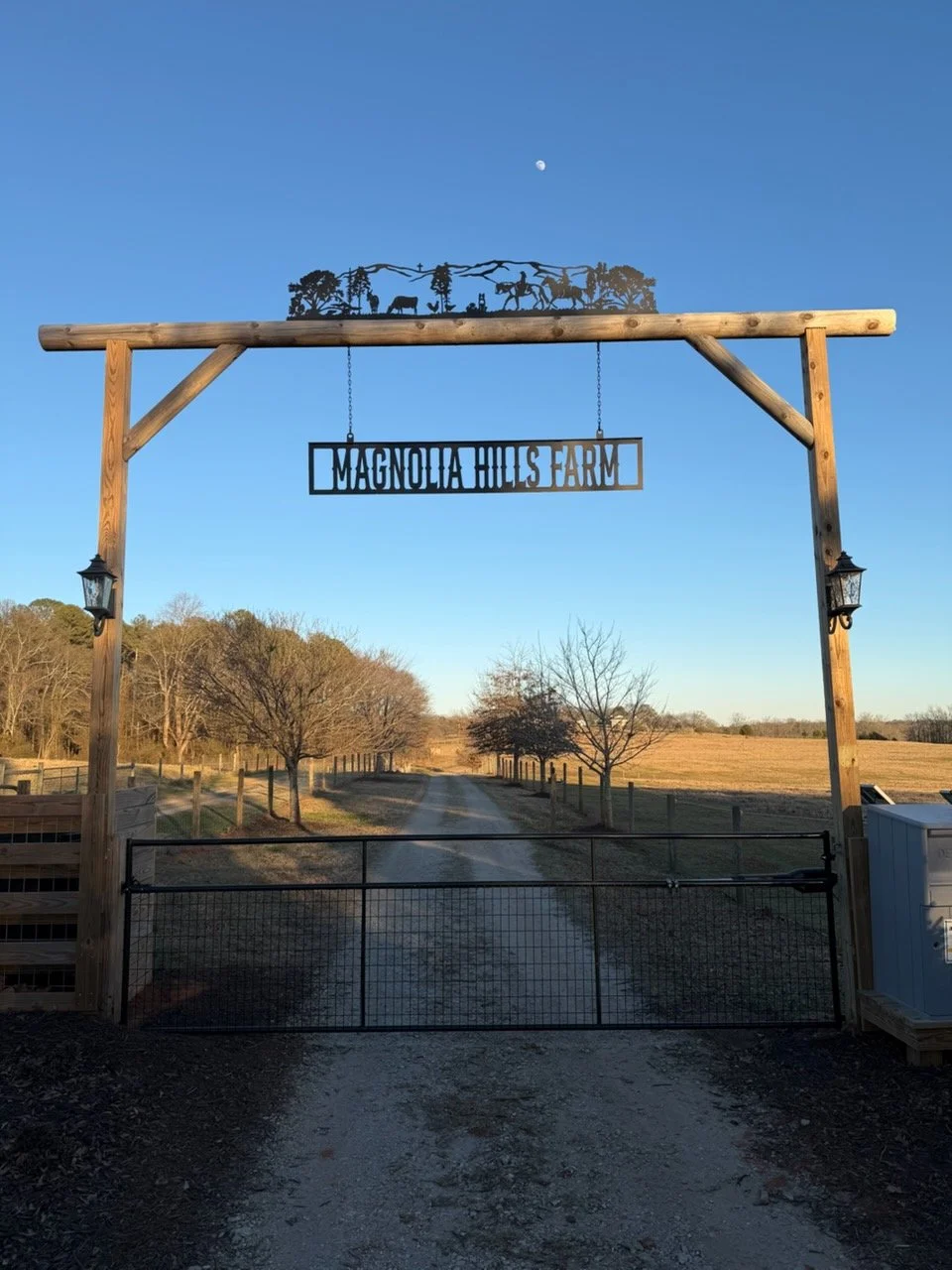 Ranch entrance sign showing proper sizing