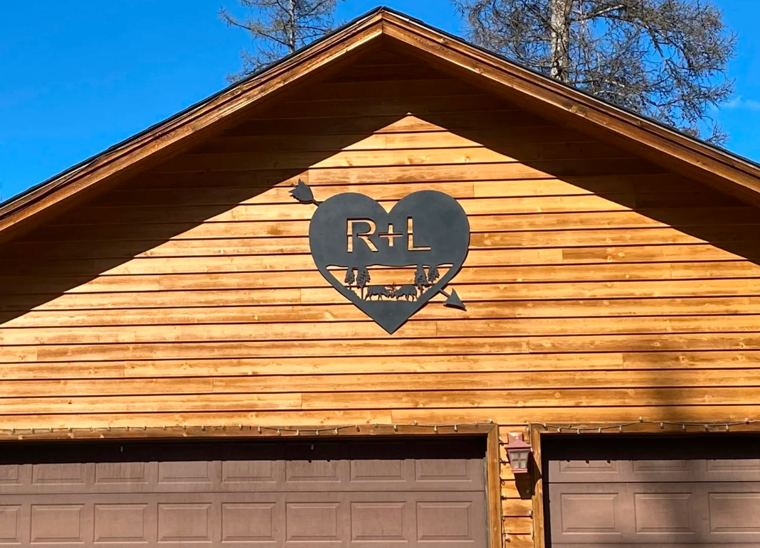 Flat mount sign on a wall