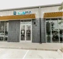 Front entrance of Huemn The Heights on North Shepherd Drive