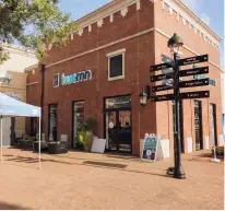 Front entrance of Huemn Vintage Park on Vintage Park Boulevard