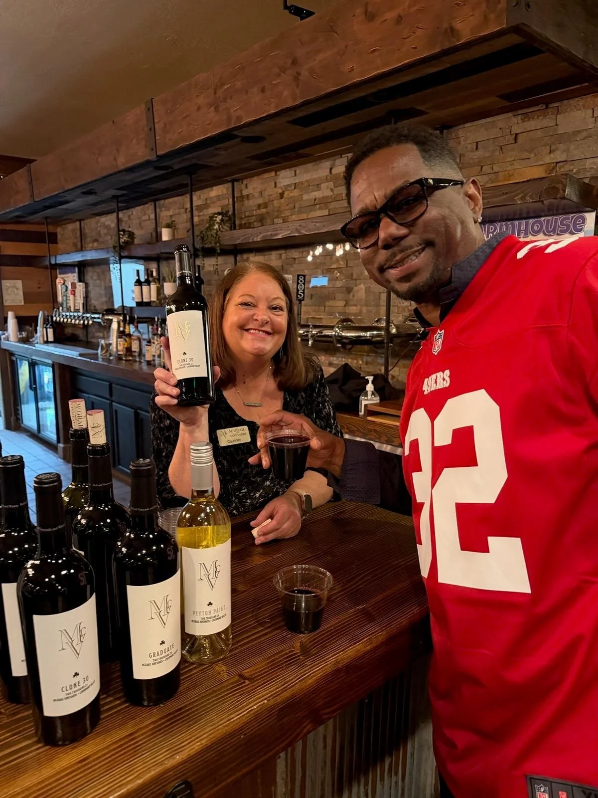 Ricky Watters and supporter