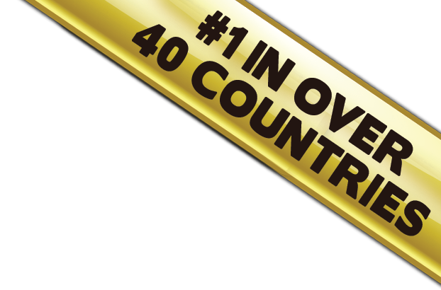 #1 in over 40 countries