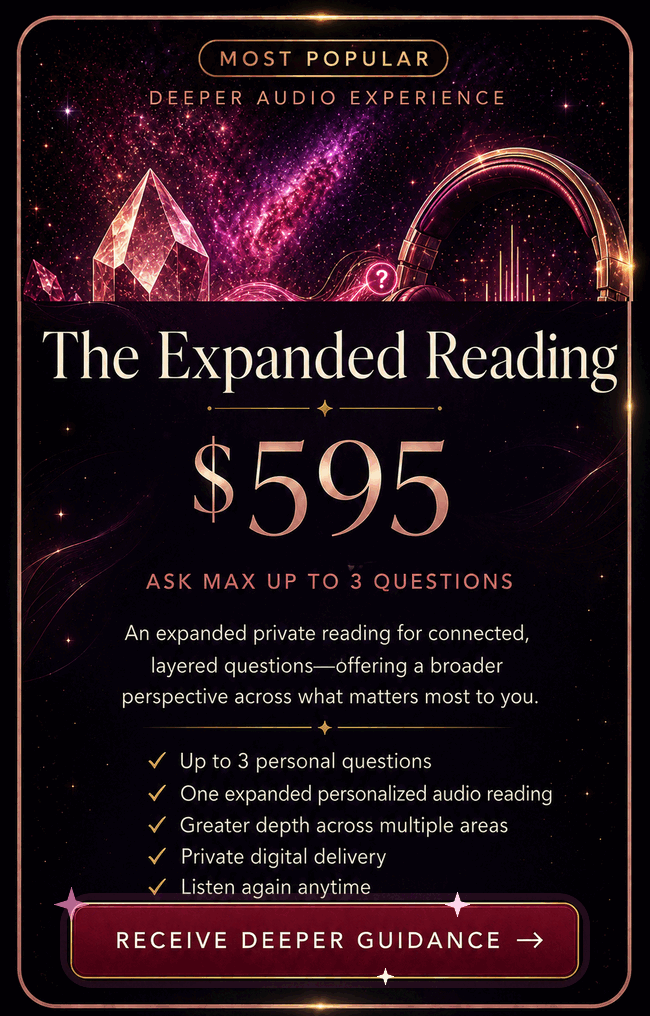 Max Reading, $595 tier — answers plus intuitive channeling.