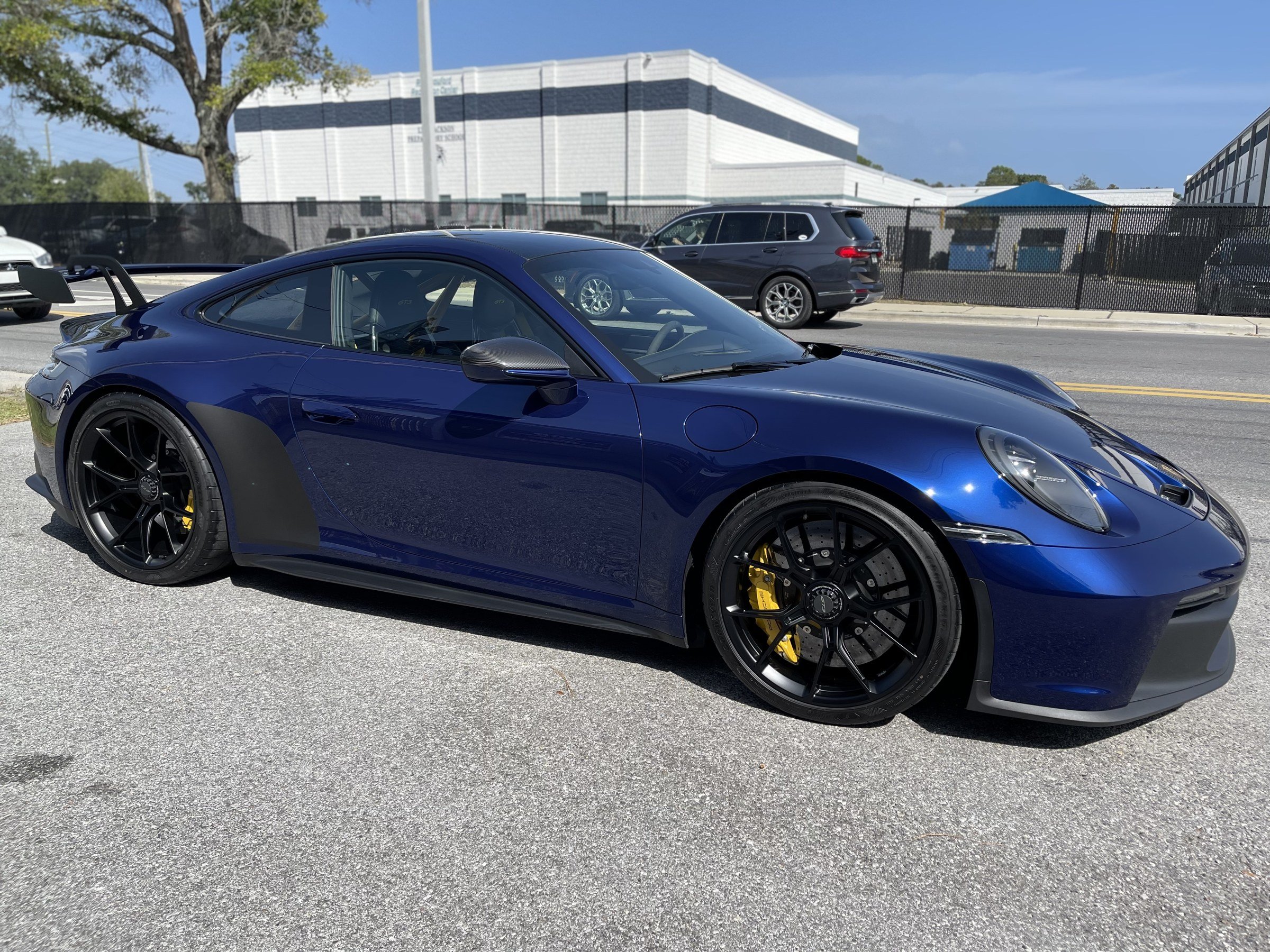 Blue Porsche 911 GT3 photographed outside OCD in Fort Walton Beach