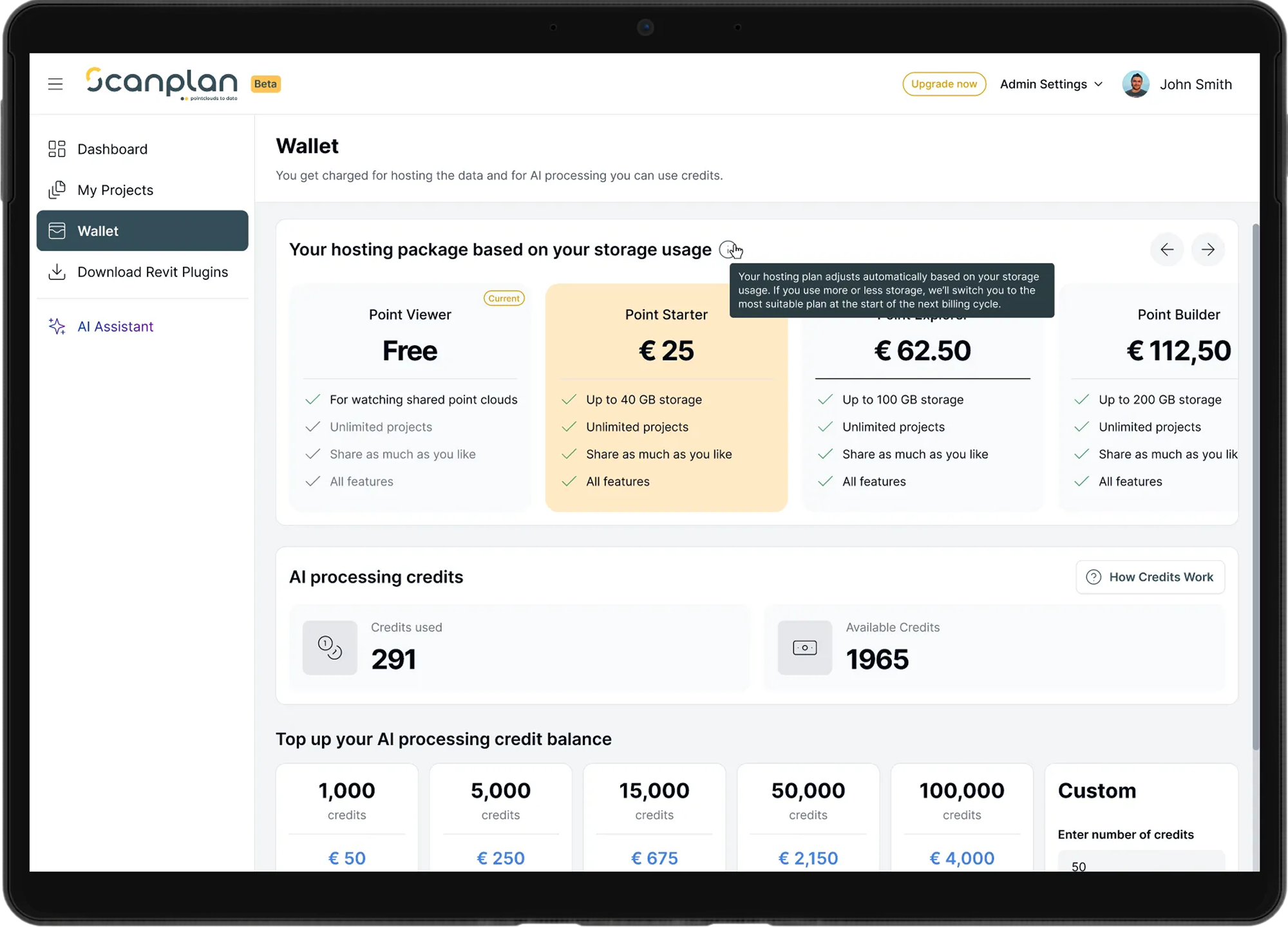 dashboard screenshot