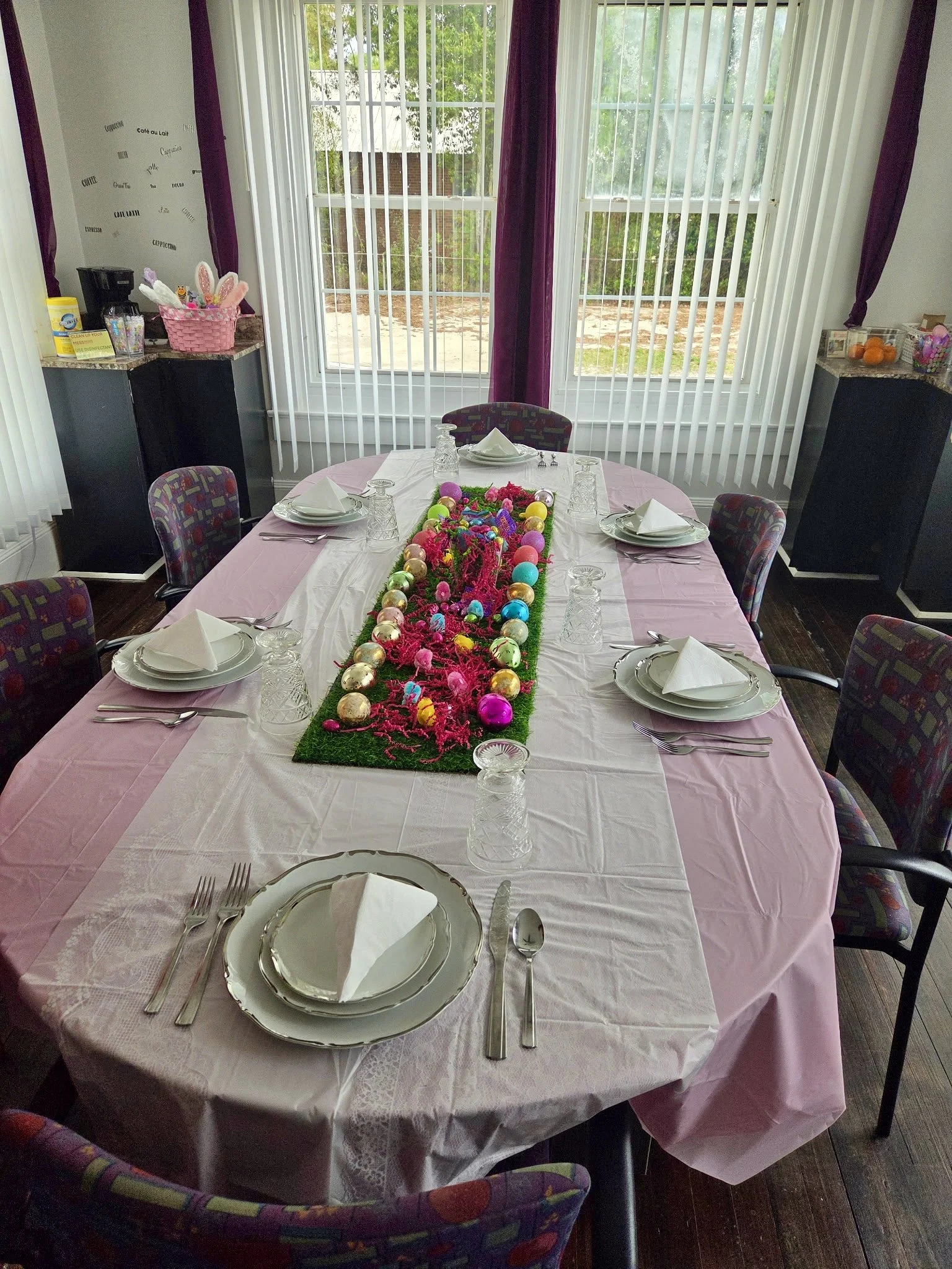 Jennifer with youth and Lonnie Hill at Doc Hill's Easter table