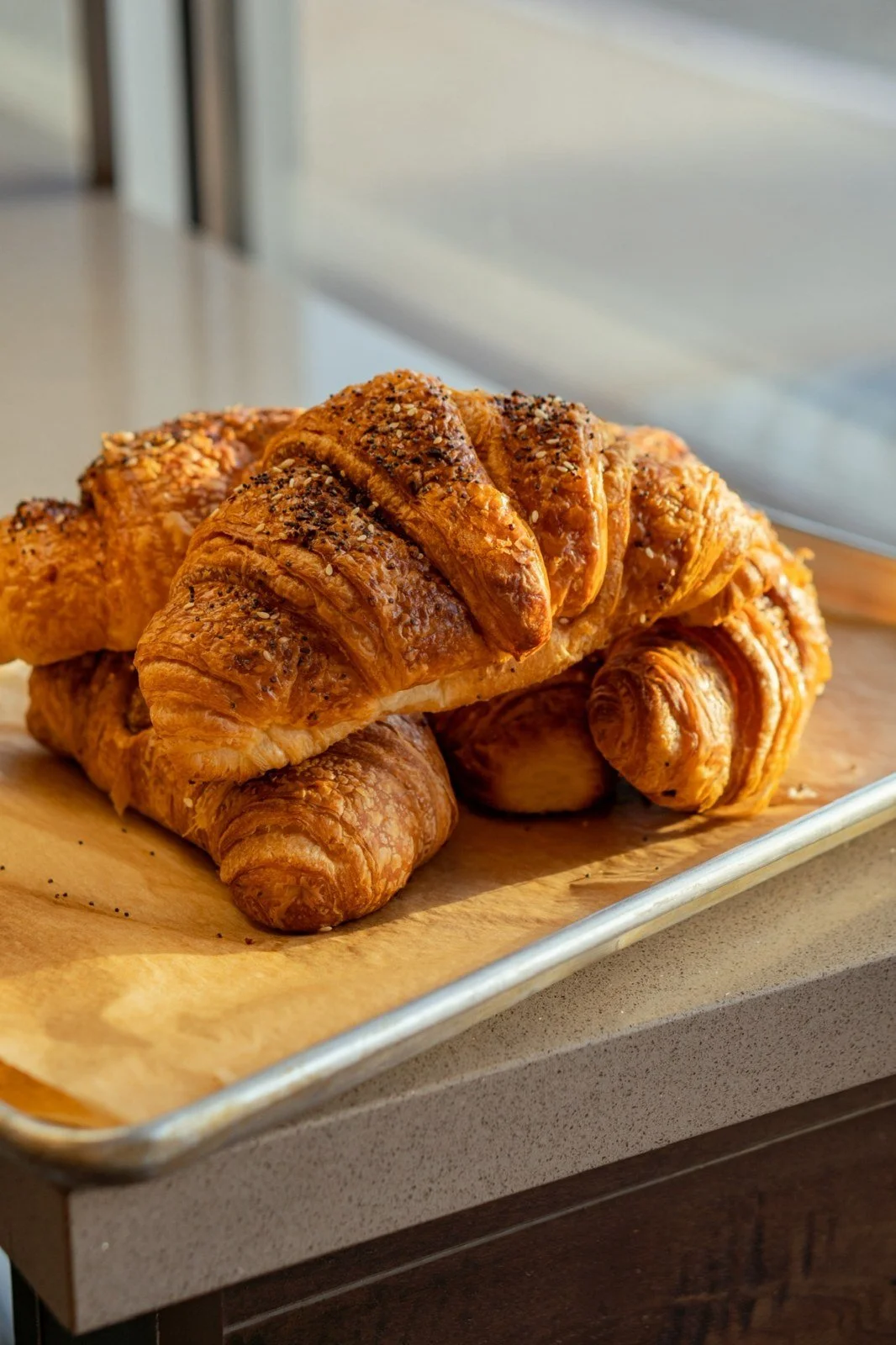 Golden CB croissants for a morning gathering
