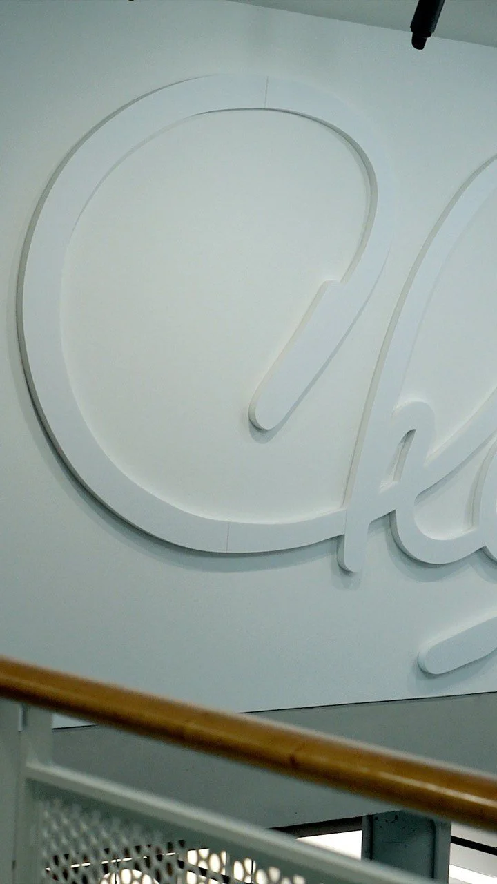 A decorative wall detail at an event venue