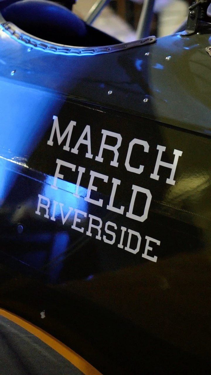 A March Field sign photographed at an event