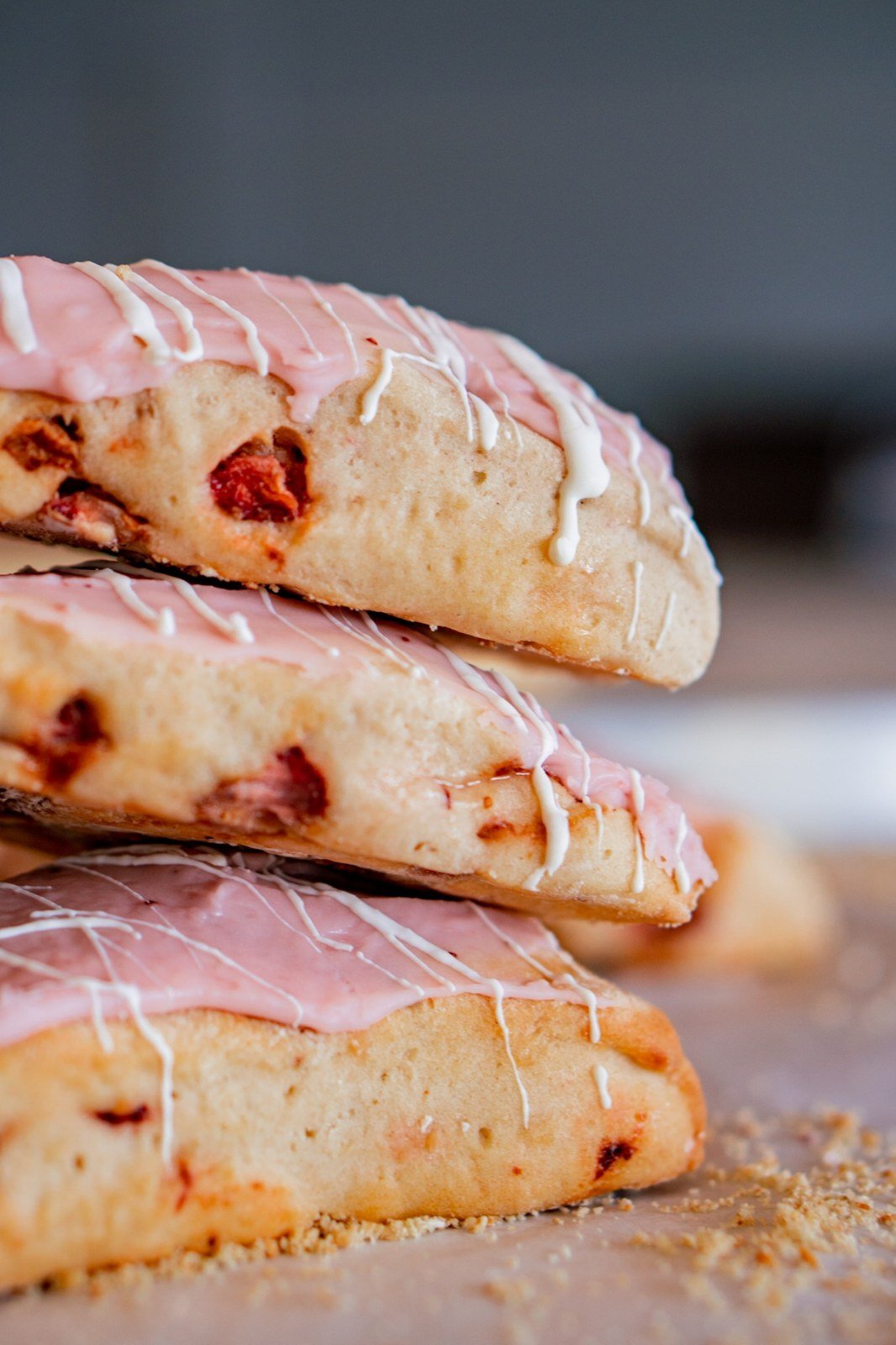 Savory filled baked rolls stacked together