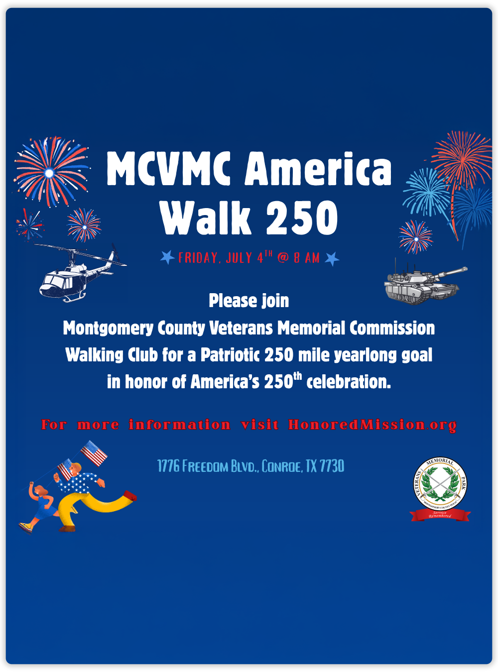 MCVMC America Walk 250 flyer