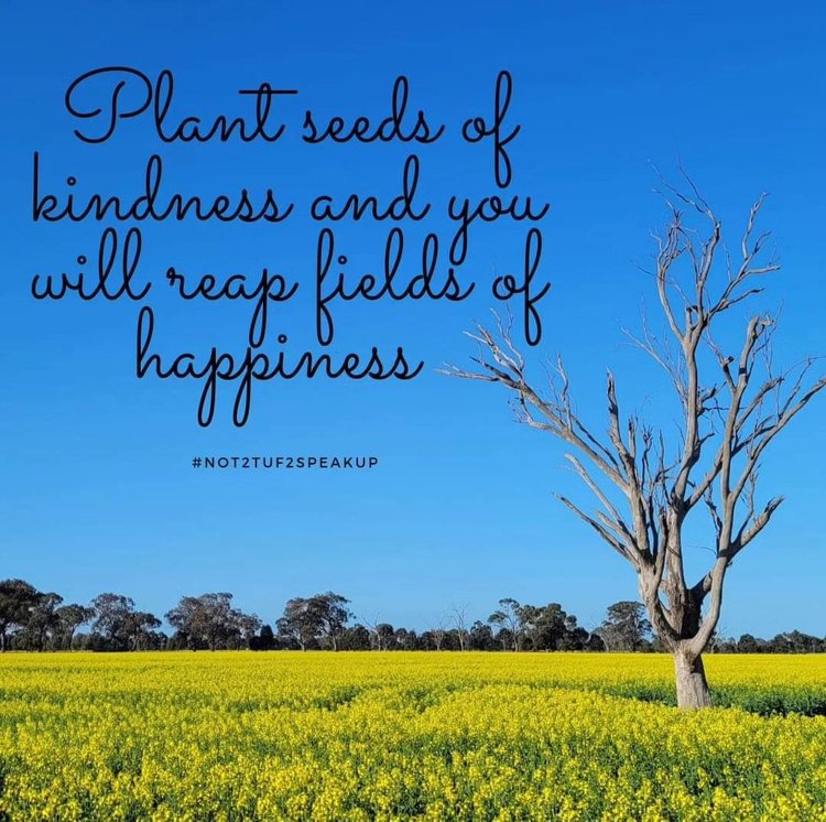 Inspiring Quote - Plant seed of kindness and you will reap fields of happiness